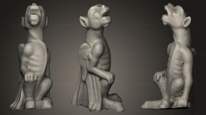 Статуэтки животных (Точная копия горгульи, STKJ_0295) 3D модель для ЧПУ станка